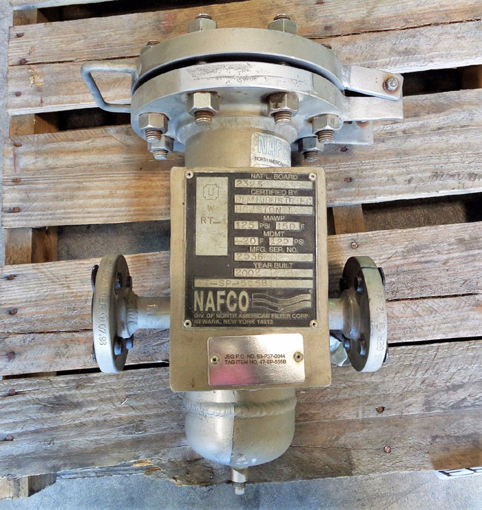 NAFCO 42010-F04B/316SS AIR GAS COALESCING PRESSURE FILTER 1" 300#, PART#: 13048