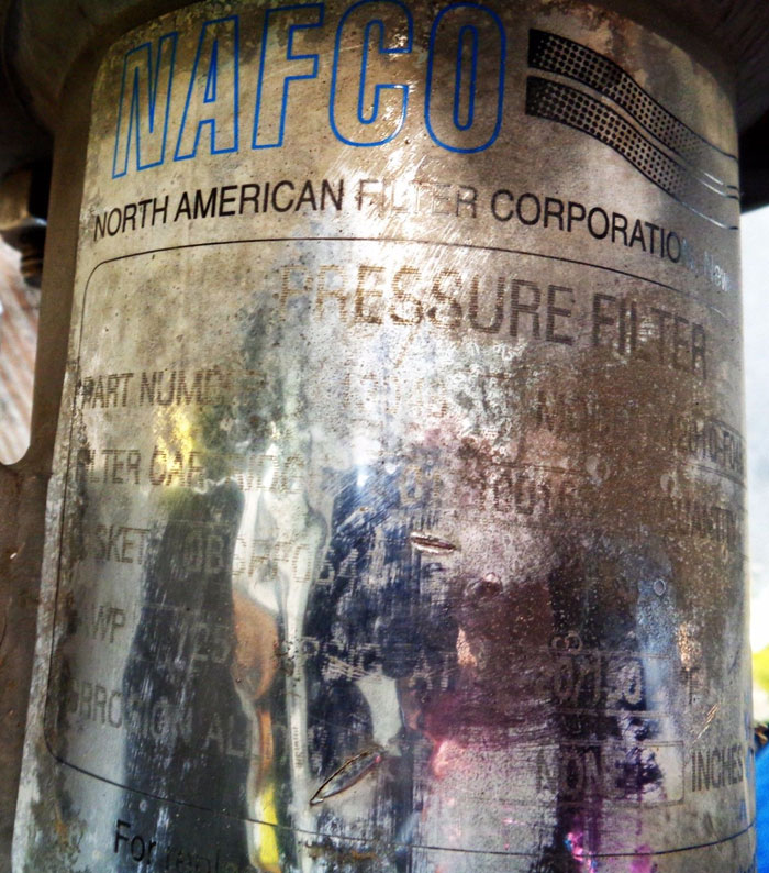 NAFCO 42010-F04B/316SS AIR GAS COALESCING PRESSURE FILTER 1" 300#, PART#: 13048