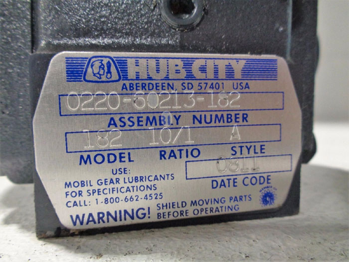 HUB CITY WORM GEAR DRIVE 182 SINGLE REDUCTION ASSY# 0220-60213-182