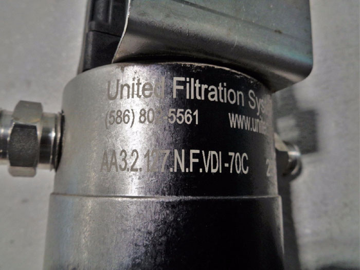 LOT OF (4) UNITED FILTRATION SYSTEMS MEDIUM PRESSURE FILTER ASSEMBLY