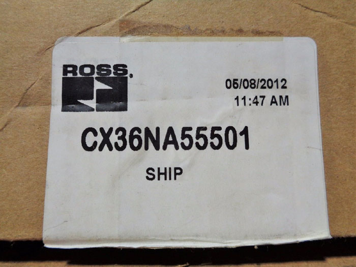 ROSS CONTROLS CX SOLENOID PILOT CONTROL VALVE CX36NA55501