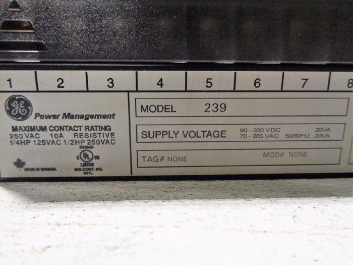 GE MULTILIN 239 MOTOR PROTECTION RELAY