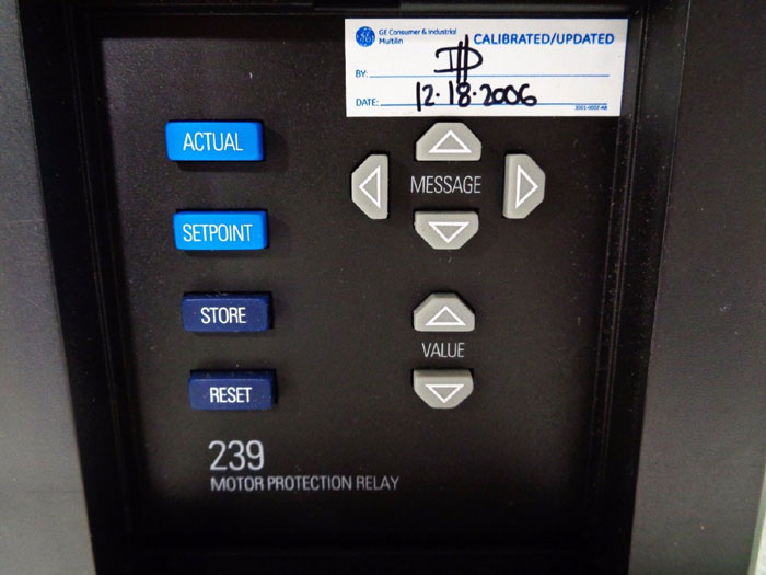 GE MULTILIN 239 MOTOR PROTECTION RELAY