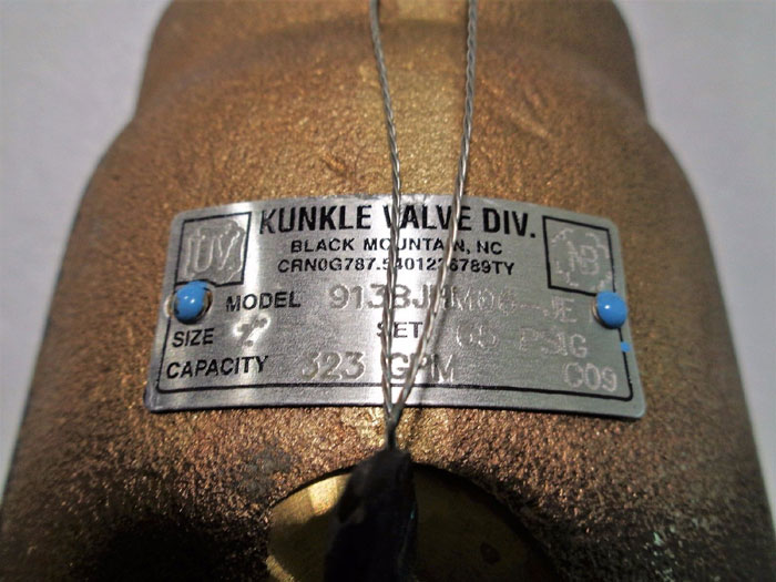 KUNKLE SAFETY RELIEF VALVE 2" X 3" BRONZE 913BHM06-E