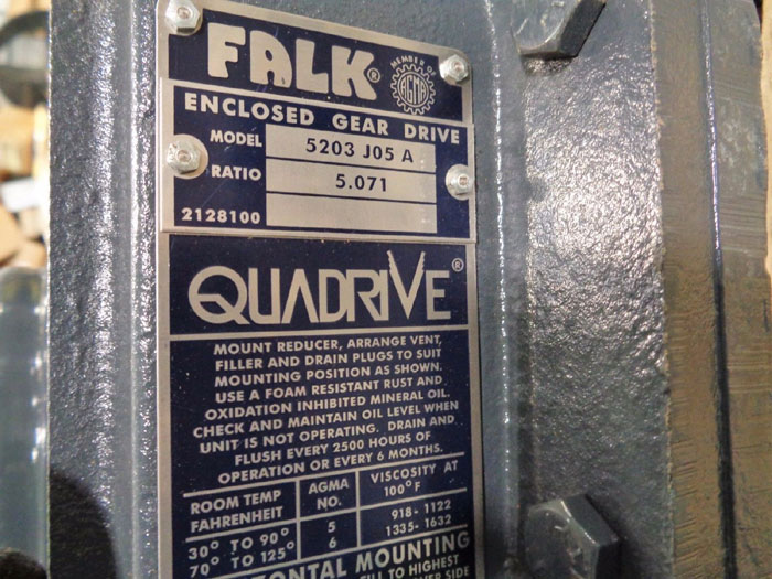 Falk Rexnord Quadrive Enclosed Gear Drive 5203 J05 A