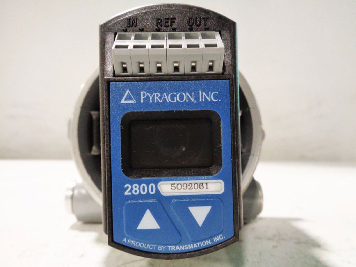 TRANSMATION PYRAGON 2800T TEMP TRANSMITTER W/ RFI IN HUBBELL KILLARK ENCLOSURE