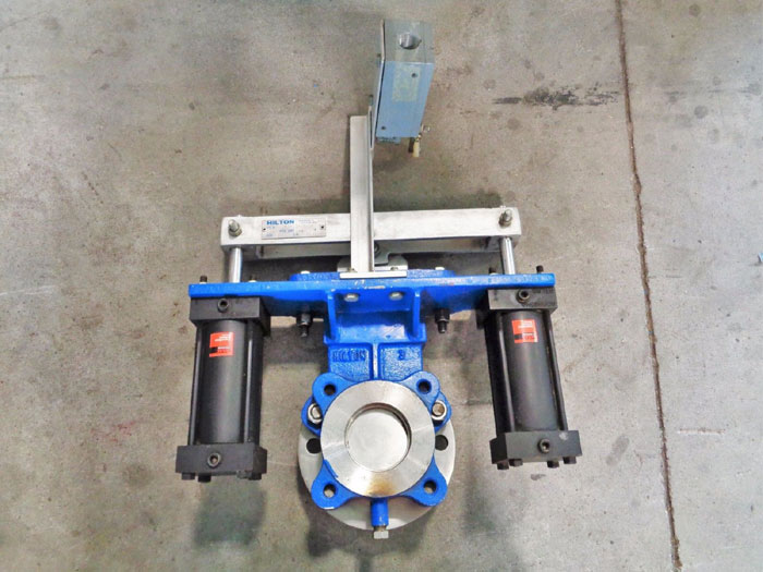 HILTON 3" KNIFE GATE VALVE H201CIST316 W/ 2 ATLAS AIR CYLINDERS A068894A