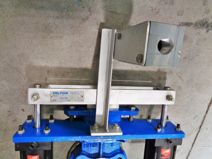 HILTON 3" KNIFE GATE VALVE H201CIST316 W/ 2 ATLAS AIR CYLINDERS A068894A