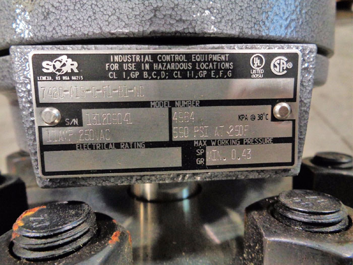 SOR FLANGED LEVEL SWITCH 742C-A1B-C-F1-B1-NC