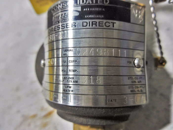 DRESSER CONSOLIDATED 1/2" SAFETY RELIEF VALVE 1543D-21