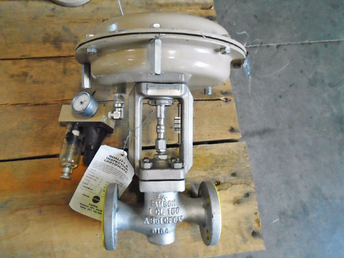 SAMSON 1" 150# CF8M ACTUATED GLOBE VALVE MODEL 3271