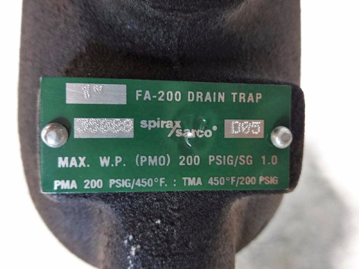 SPIRAX SARCO 1" FA-200 FLOAT OPERATED LIQUID DRAIN TRAP 35088