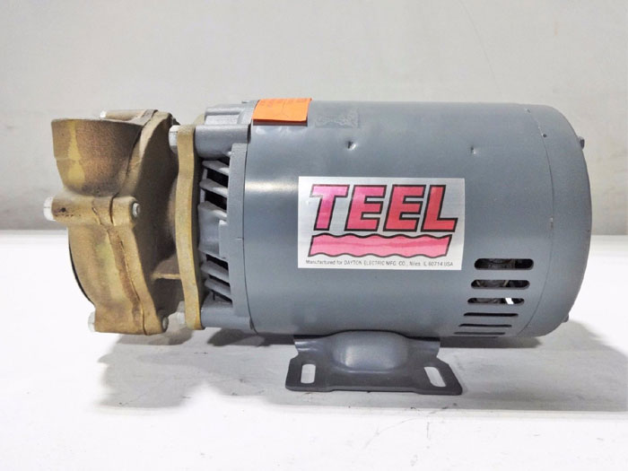 TEEL 1-1/4" CLOSE COUPLED BRONZE CENTRIFUGAL PUMP 1P793 W/ DAYTON MOTOR 3N090K