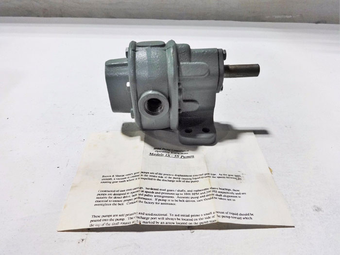 BROWN & SHARPE 1/2" ROTARY GEARED PUMP 713-20-2