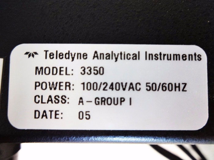 TELEDYNE ANALYTICAL INSTRUMENTS 3350 OXYGEN ALARM MONITOR D70682A