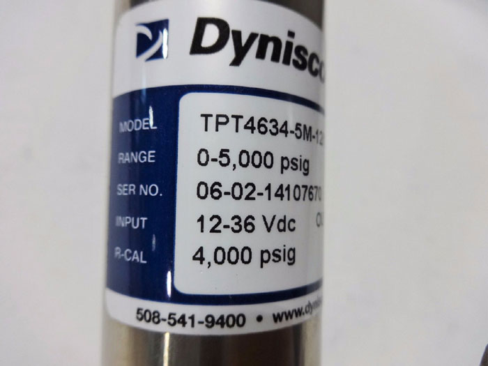 DYNISCO MELT PRESSURE TRANSMITTER W/ THERMOCOUPLE TPT4634-5M-12/18-TC19
