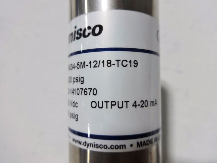 DYNISCO MELT PRESSURE TRANSMITTER W/ THERMOCOUPLE TPT4634-5M-12/18-TC19
