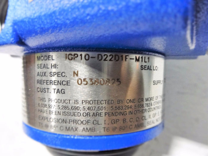 FOXBORO PRESSURE TRANSMITTER IGP10D22D1F-M1L1