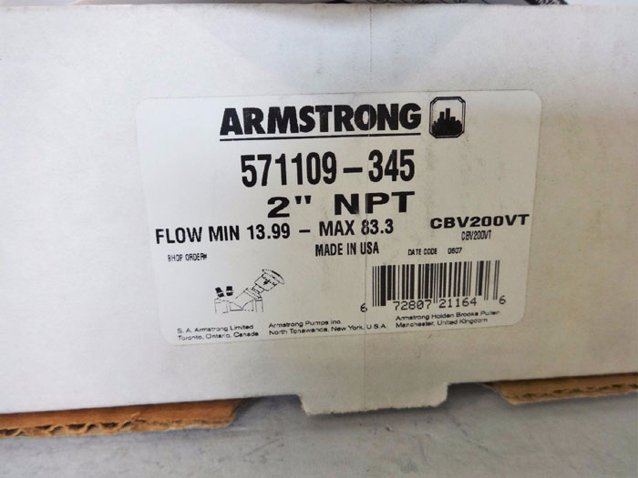 ARMSTRONG 2" ARMFLO VENTURI CIRCUIT BALANCING VALVE CBV200T 571109-345