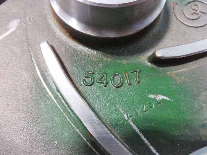 GOULDS PUMP 5-VANE IMPELLER 8.5" DIAMETER CF8M #54017