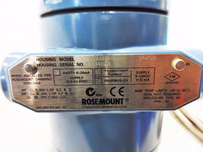 ROSEMOUNT 3051S2 PRESSURE TRANSMITTER W/ 3" DIAPHRAGMS 3051S2CD2A2B12A1AB4E5M5