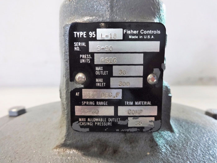 FISHER PRESSURE REDUCING REGULATOR TYPE 95L-18