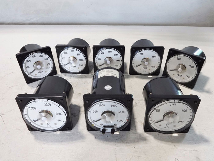 LOT OF (8) TOYO KEIKI AMMETERS & RPM SPEED METERS