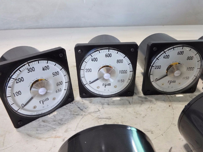 Lot of (8) Toyo Keiki Ammeters  & RPM Speed Meters