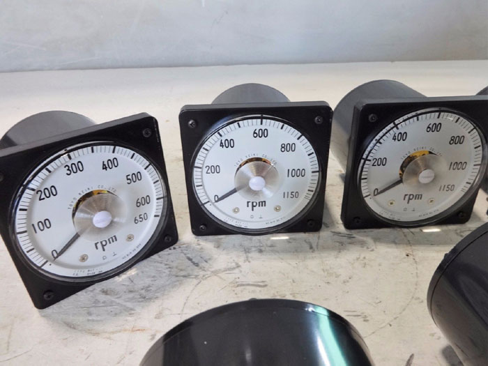 Lot of (8) Toyo Keiki Ammeters & RPM Speed Meters