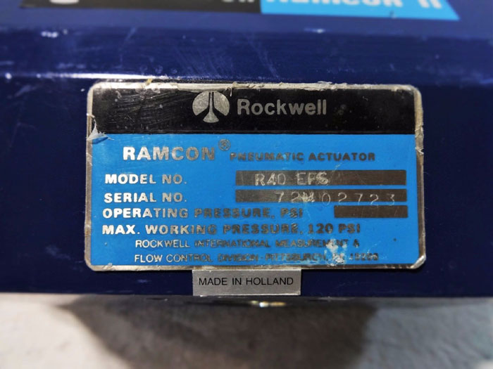 ROCKWELL RAMCON II PNEUMATIC ACTUATOR R40 EFS