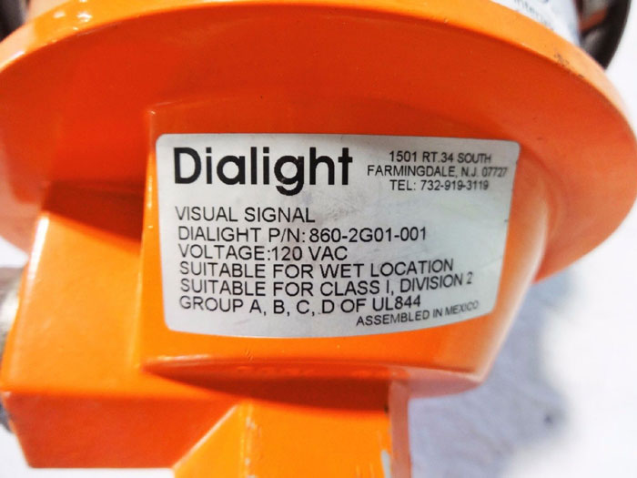 DIALIGHT OBSTRUCTION VISUAL SIGNAL LIGHT 860-2G01-000