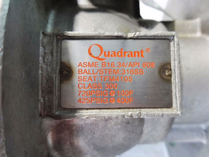 QUADRANT 1-1/2" 300# CF8M FLANGED FLOATING BALL VALVE 3605