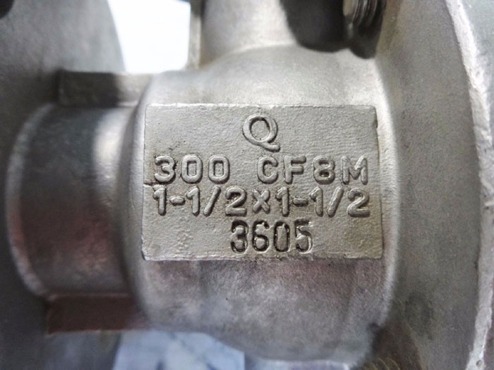 QUADRANT 1-1/2" 300# CF8M FLANGED FLOATING BALL VALVE 3605