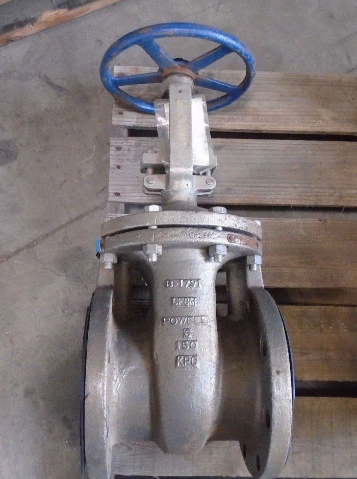 POWELL 6" 150# CF8M GATE VALVE