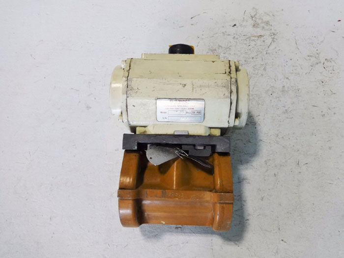 NIL-COR 1-1/2" 150# BALL VALVE WITH EL-O-MATIC ACTUATOR SR15