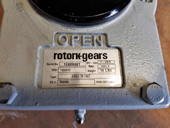 ROTORK QUARTER TURN MANUAL GEARBOX AB550