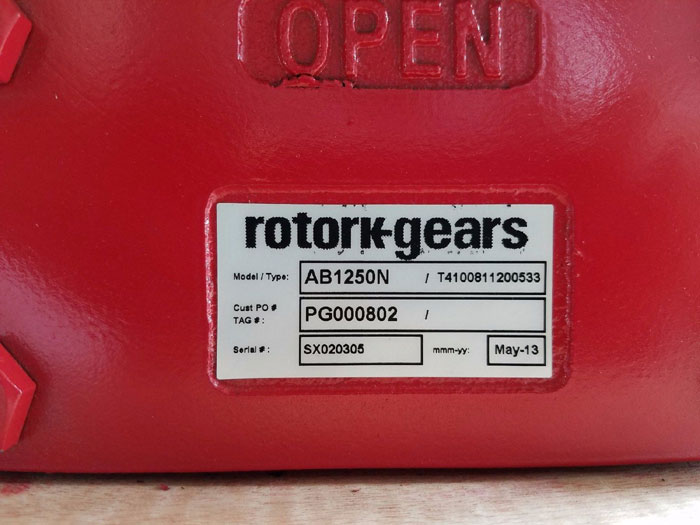 ROTORK QUARTER TURN MANUAL GEARBOX AB1250N