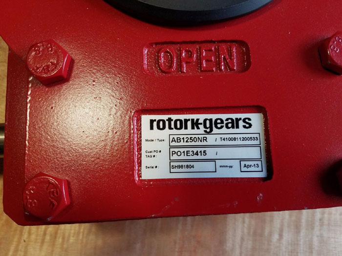 ROTORK QUARTER TURN MANUAL GEARBOX AB1250NR