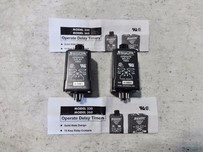 LOT OF (2) SIGNALINE OPERATE DELAY TIMER 330-H-10SEC