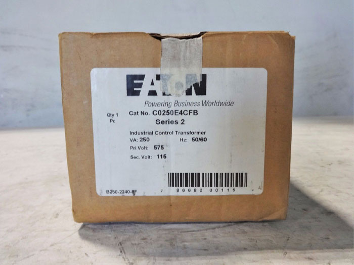 EATON INDUSTRIAL CONTROL TRANSFORMER C0250E4CFB