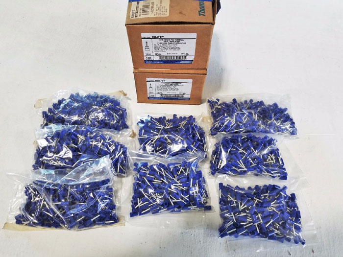 2000 PIECES OF STA-KON VINYL INSULATED BLUE TERMINAL PINS RB47PT