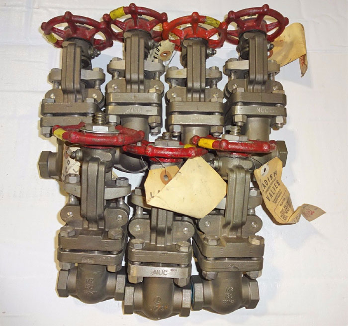 LOT OF (7) LADISH GATE VALVES 1/2" 150# SCREW END - MONEL                  (#52)