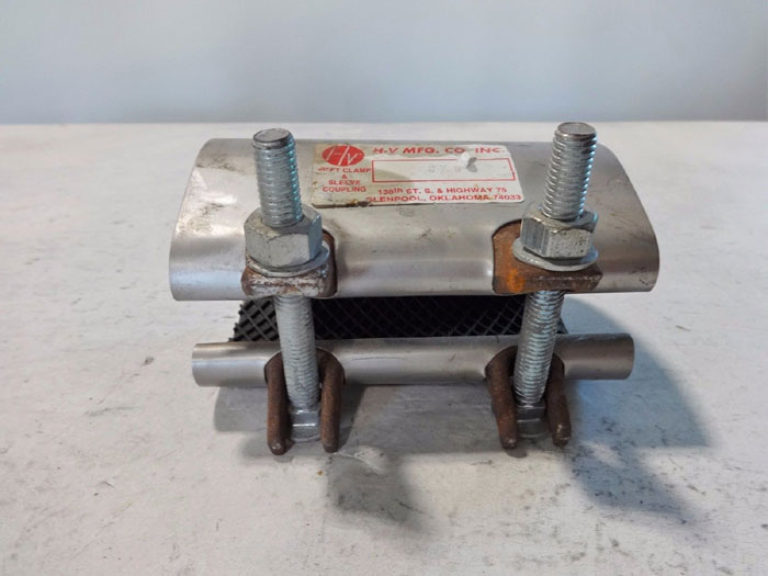 LOT OF 2 HV MFG CO. JIFFY REPAIR CLAMP 3" x 6" & 6" x 6"