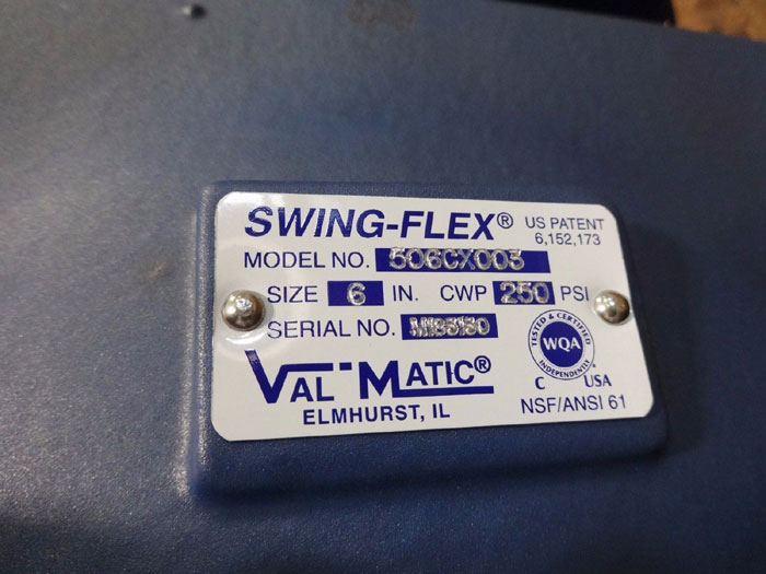 VAL-MATIC SWING-FLEX 6" CHECK VALVE 506CX003