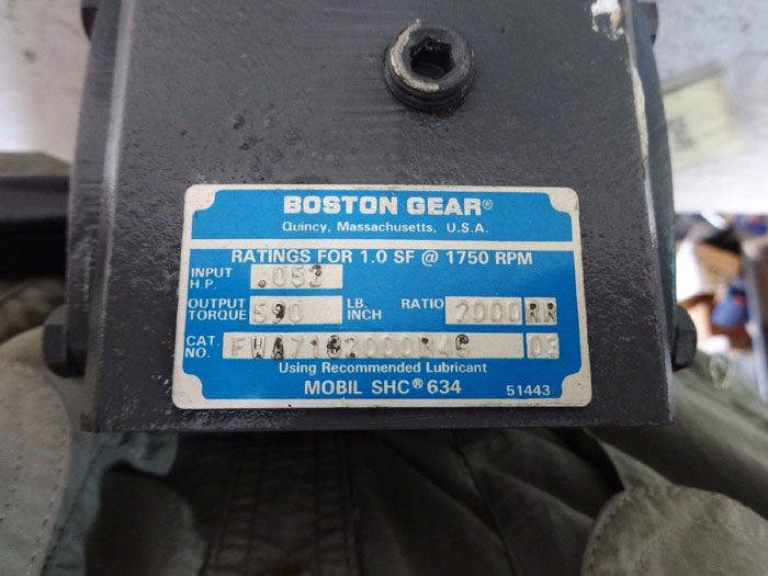 BOSTON 700 SERIES SPEED REDUCER FWA7182000BHG