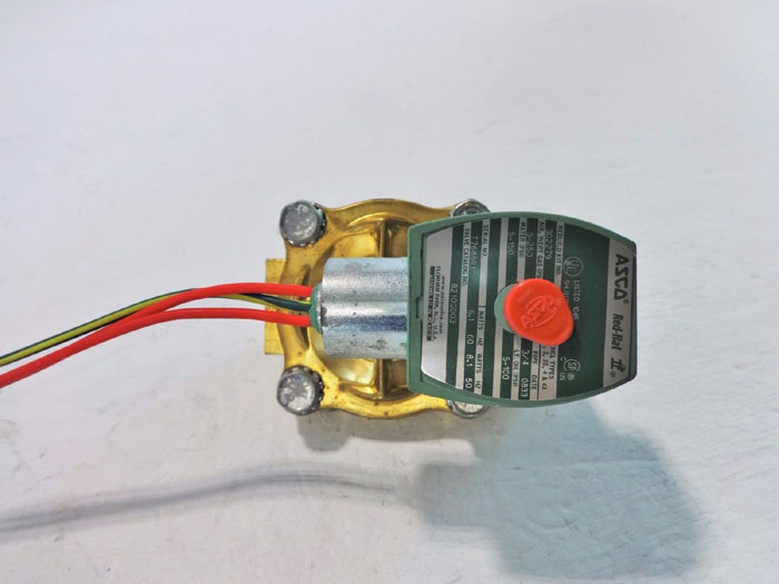 ASCO RED HAT 2-WAY 3/4" BRASS SOLENOID VALVE 8210G003