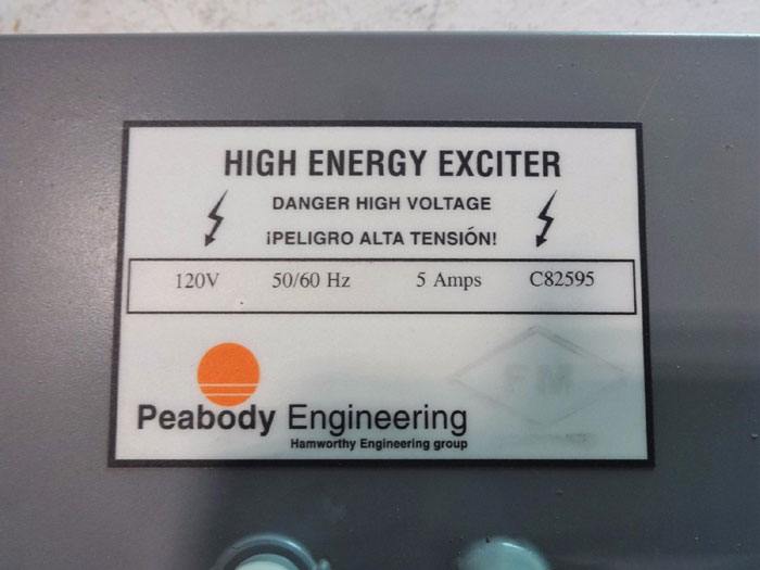 PEABODY ENGINEERING HIGH ENERGY EXCITER C82595