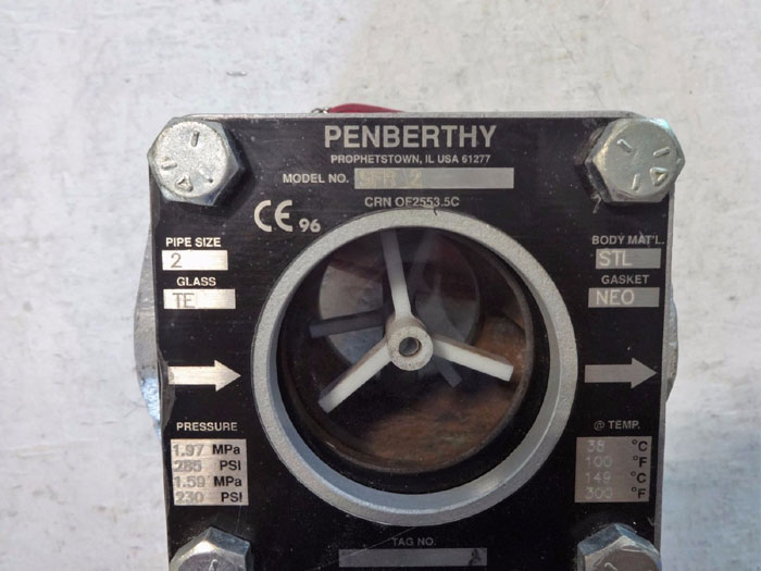 PENBERTHY 2" SIGHT FLOW INDICATOR W/ ROTATOR SFR 2