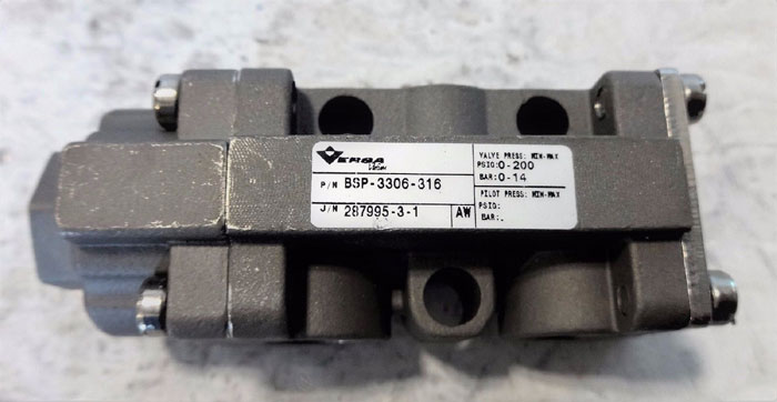 VERSA 3-WAY 1/4" PNEUMATIC DIRECTIONAL VALVE BSP-3306-316