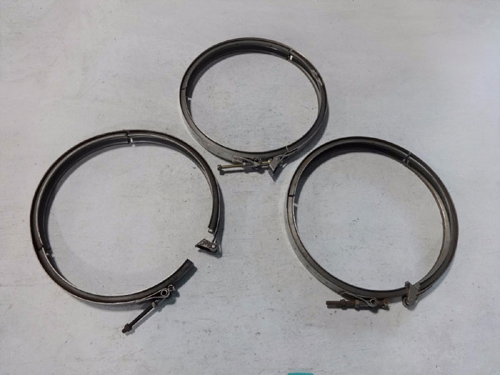 LOT OF (3) VOSS 12" V-BAND CLAMPS 843204C-1380-S